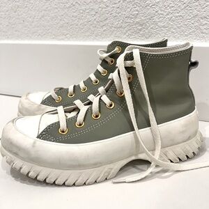 Converse - custom leather platform women’s size 7.5